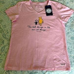 NWT Life is Good tee shirt, short sleeved, size M, pink